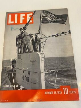 Life Magazine - October 16, 1939 - German U-Boat 35 Cover